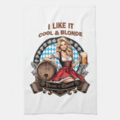 Ich mag es kühl und blond - Volksfest Kirchweih Theedoek (Verticaal)
