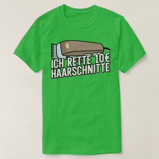 Ich rette 10 Haarschnitte Herren Friseur Barber Ba T-shirt (Design voorkant)