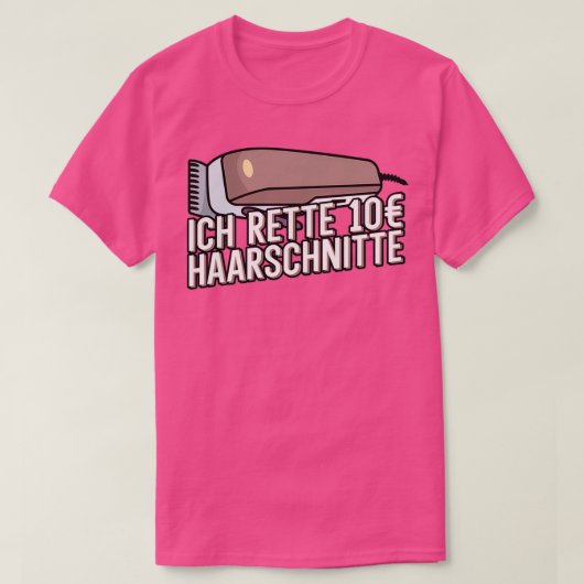 Ich rette 10 Haarschnitte Herren Friseur Barber Ba T-shirt (Design voorkant)