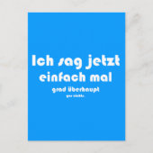Ich sag jetzt einfach mal afstudeerder überhaupt g briefkaart (Voorkant)