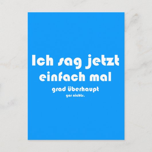 Ich sag jetzt einfach mal afstudeerder überhaupt g briefkaart (Voorkant)