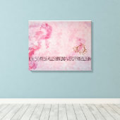 Ich schmeiss alles hin und werd` Prinzessin Canvas Afdruk (Insitu (Houten vloer))