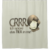 "Ich spüre das Tier in mir!" in Sepia Douchegordijn (Voorkant)