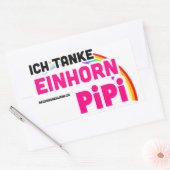 Ich tanke Einhornpipi Rechthoekige Sticker (Envelop)