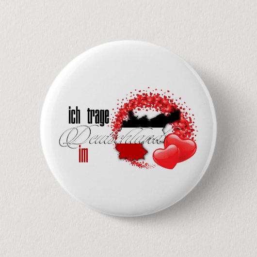 Ich trage Deutschland im Herzen Ronde Button 5,7 Cm (Voorkant)