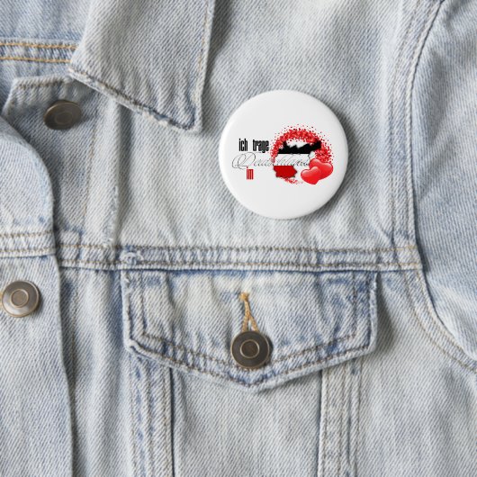 Ich trage Deutschland im Herzen Ronde Button 5,7 Cm (In situ)