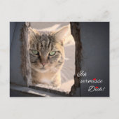 Ich vermisse Dich! Briefkaart (Voorkant)