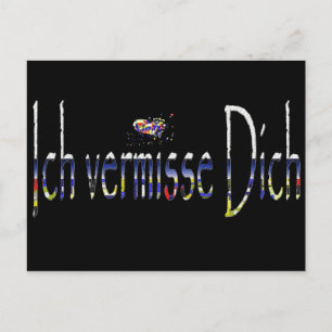 Ich vermisse Dich Briefkaart