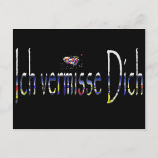 Ich vermisse Dich Briefkaart