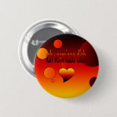 Ich Vermisse Dich! Pop van Duitse vlag Ronde Button 5,7 Cm (Voorkant /achterkant)