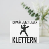 ich wär jetzt lieber klettern briefkaart (Staand voorkant)
