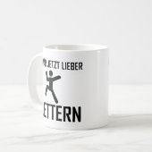 ich wär jetzt lieber klettern koffiemok (Voorkant links)