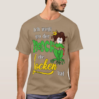 Ich weibwo der Frosch die Locken pet grappig beest T-shirt