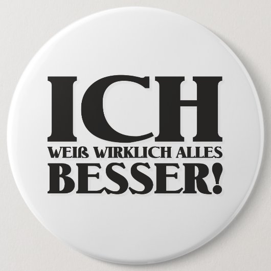 Ich weiß wirklich alles Besser! Button (Voorkant)