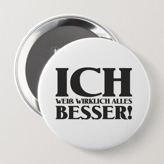Ich weiß wirklich alles Besser! Button (Voorkant /achterkant)
