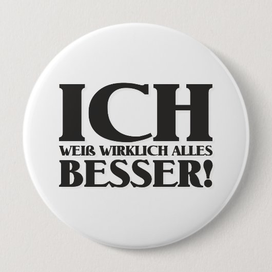 Ich weiß wirklich alles Besser! Button (Voorkant)