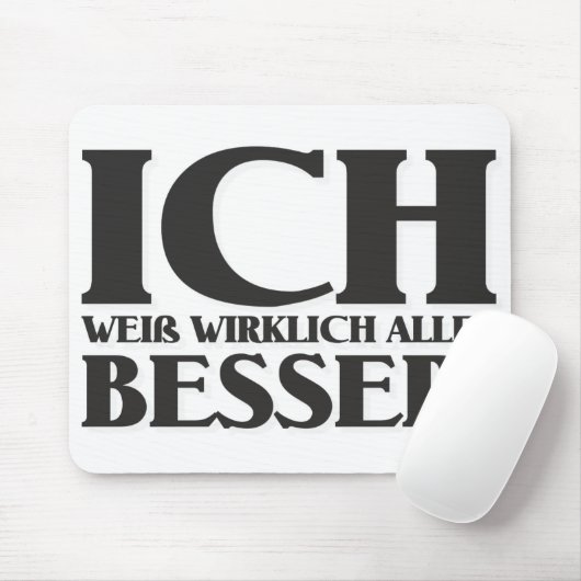 Ich weiß wirklich alles Besser! Muismat (Met muis)