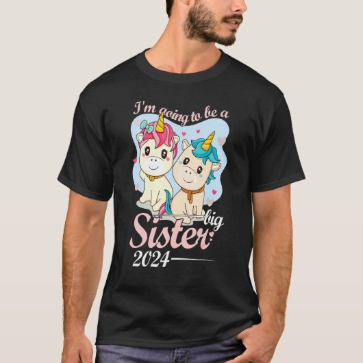 Ich Werde Große Schwester 2024 Eenhoorn Baby Annou T-shirt (Voorkant)