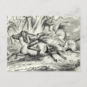 Ichabod Crane onderweg Briefkaart