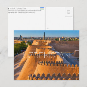 Ichan-Qаl'а, Khiva, Oezbekistan Reisansichtkaart Briefkaart