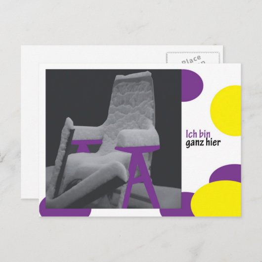 ichbinganzhier briefkaart (Voorkant / Achterkant)