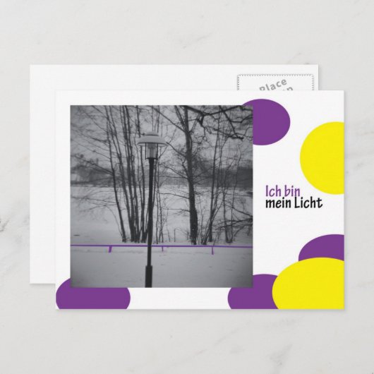 ichbinmeinlicht briefkaart (Voorkant / Achterkant)