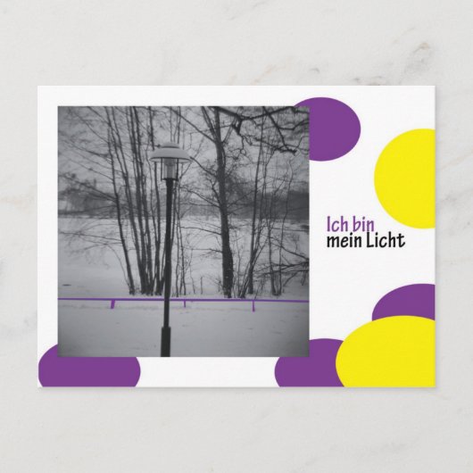 ichbinmeinlicht briefkaart (Voorkant)
