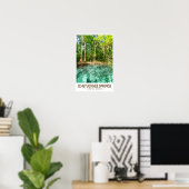 Ichetucknee Springs State Park Florida Aquarel Poster (Thuiskantoor)