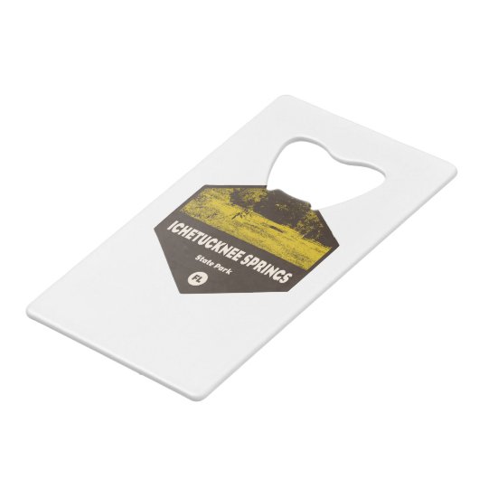 Ichetucknie Springs State Park Florida Creditkaart Flessenopener (Voorkant Gekanteld)