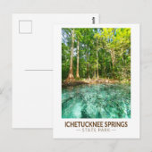 Ichetucknie Springs State Park Florida Waterverf Briefkaart (Voorkant / Achterkant)