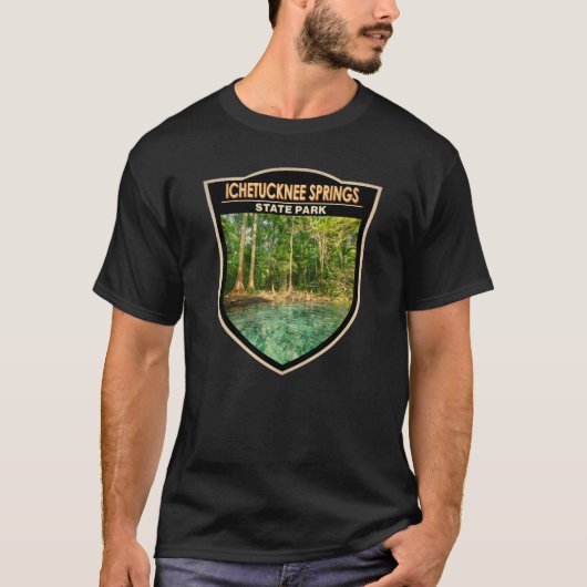 Ichetucknie Springs State Park Florida Waterverf T-shirt (Voorkant)