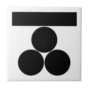 Ichi-moji-ni mitsu-boshi voor Fuchu Tegeltje