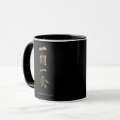 Ichigo Ichie | Black & Gold Zen Mug Mok (Voorkant links)