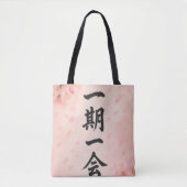 Ichigo Ichie Sakura Zen Tote Bag – Japanese Callig (Voorkant)