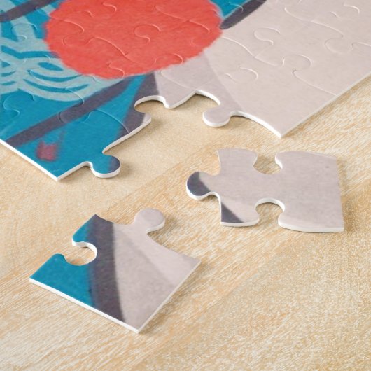 Ichikawa Danjuro kabuki samurai krijger tattoo kun Legpuzzel (Zijkant)