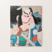 Ichikawa Danjuro kabuki samurai krijger tattoo kun Legpuzzel (Verticaal)