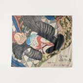 Ichikawa Danjuro kabuki samurai krijger tattoo kun Wandkleed (Voorkant (horizontaal))