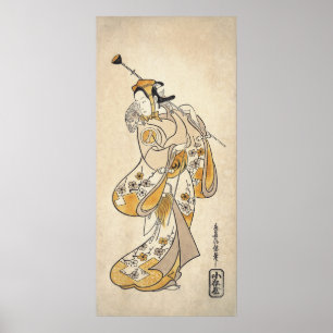 Ichikawa Monnosuke als Sarumawashi Monkey ukiyo-e Poster