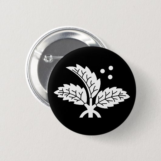 Ichinohashi Holly Ronde Button 5,7 Cm (Voorkant /achterkant)