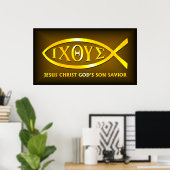 ICHTHUS: Ancient Fish Symbol Poster (Thuiskantoor)