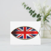 Ichthus - Britse vlag Briefkaart (Staand voorkant)