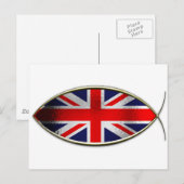 Ichthus - Britse vlag Briefkaart (Voorkant / Achterkant)