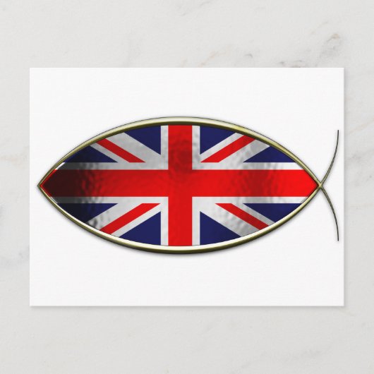 Ichthus - Britse vlag Briefkaart (Voorkant)