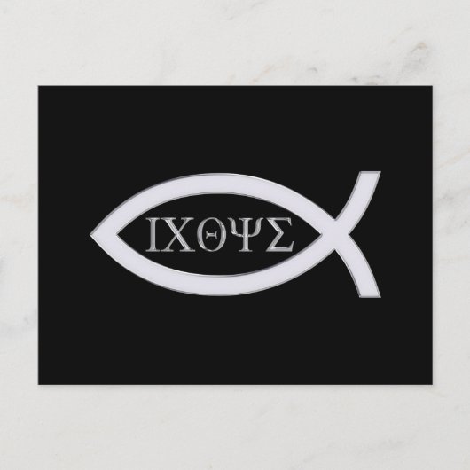 Ichthus - Christelijk vissymbool Briefkaart (Voorkant)