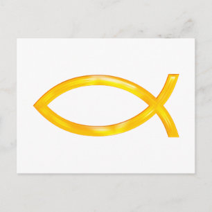 Ichthus - Christelijk vissymbool Briefkaart