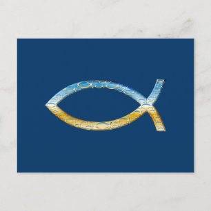 Ichthus   Christelijk vissymbool Briefkaart