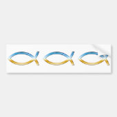 Ichthus | Christelijk vissymbool Bumpersticker (Voorkant)
