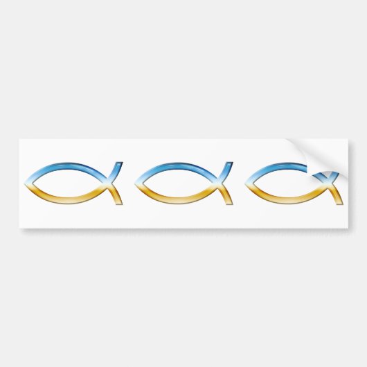 Ichthus | Christelijk vissymbool Bumpersticker (Voorkant)