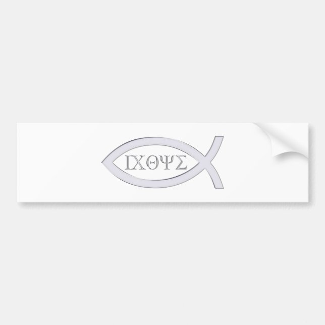 Ichthus - Christelijk vissymbool Bumpersticker (Voorkant)