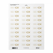 Ichthus - Christelijk vissymbool Etiket (Full Sheet)